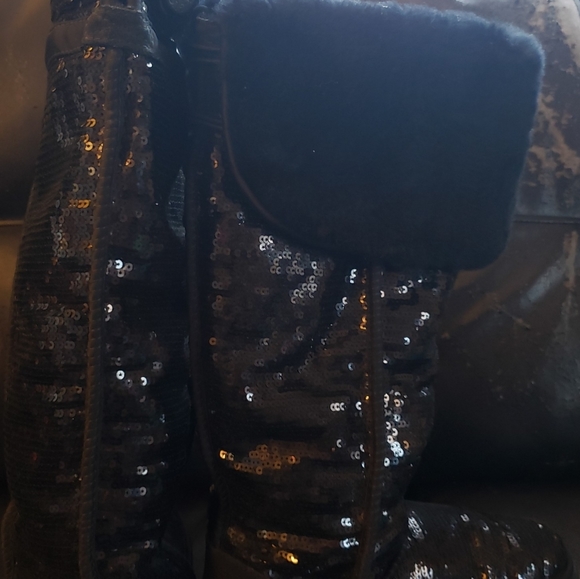 UGG Bailey button sequins over the knee Australian boots - Picture 4 of 5